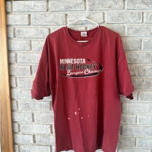 Gildan Maroon Men's Tee - Minnesota Inline Hockey League Champs